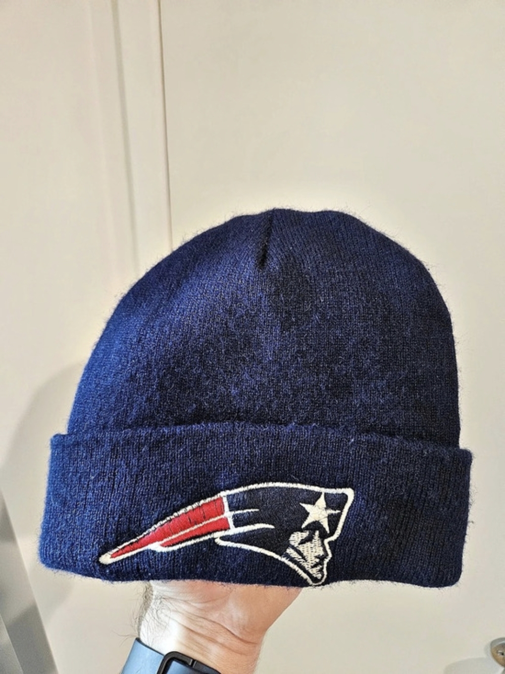 Vintage New England Patriots Navy Blue Knit Beanie